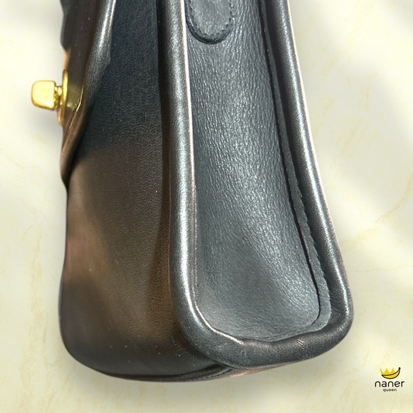 Coach Vintage Scooter Black Leather Crossbody Bag - Picture 7 of 8